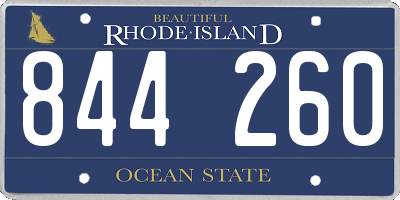 RI license plate 844260