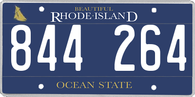 RI license plate 844264