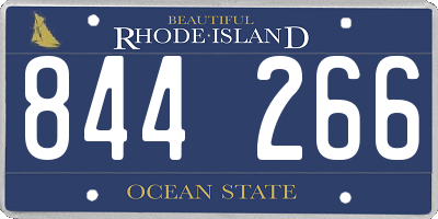RI license plate 844266