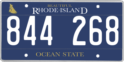 RI license plate 844268