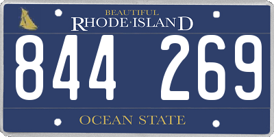 RI license plate 844269
