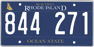 RI license plate 844271