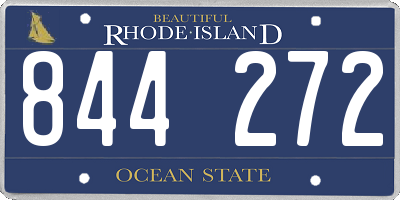 RI license plate 844272