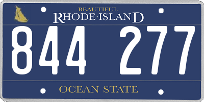 RI license plate 844277