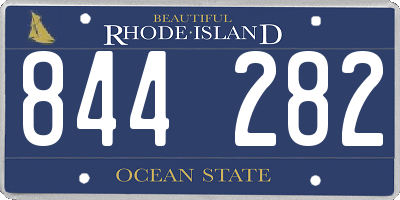 RI license plate 844282