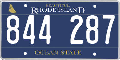 RI license plate 844287