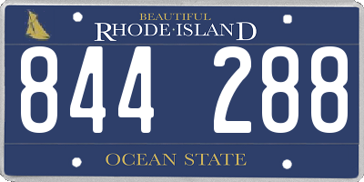RI license plate 844288