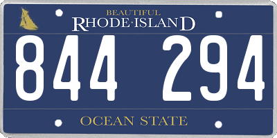 RI license plate 844294