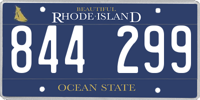 RI license plate 844299