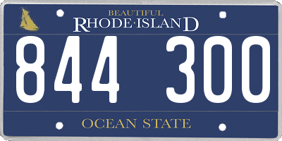 RI license plate 844300