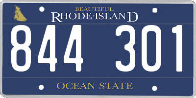 RI license plate 844301