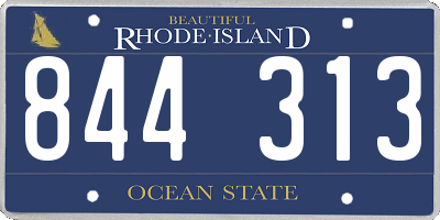 RI license plate 844313
