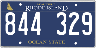 RI license plate 844329