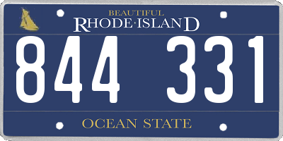 RI license plate 844331
