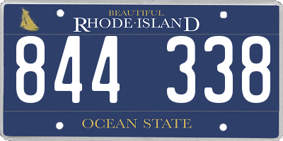 RI license plate 844338