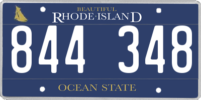 RI license plate 844348