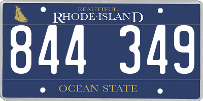 RI license plate 844349