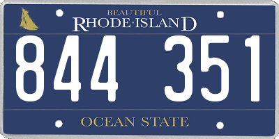 RI license plate 844351