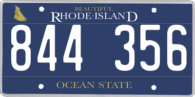 RI license plate 844356