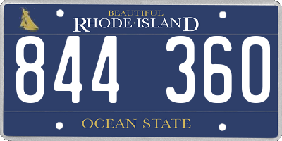 RI license plate 844360