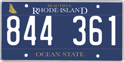 RI license plate 844361