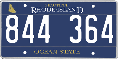 RI license plate 844364