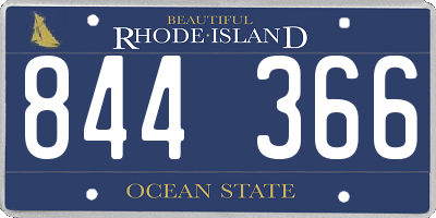 RI license plate 844366