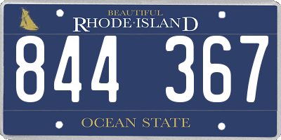 RI license plate 844367
