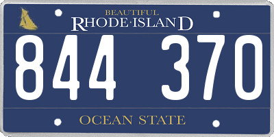 RI license plate 844370