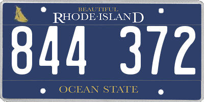 RI license plate 844372