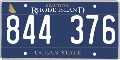 RI license plate 844376