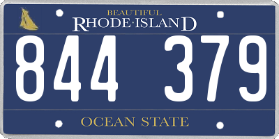 RI license plate 844379