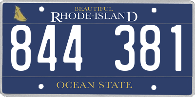 RI license plate 844381