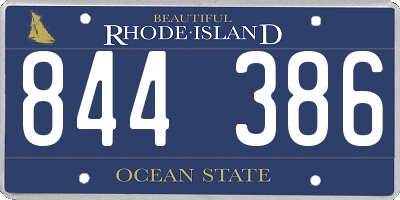 RI license plate 844386