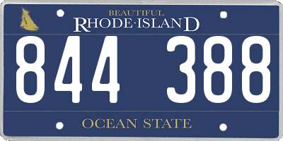 RI license plate 844388