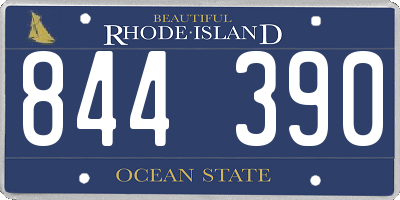 RI license plate 844390