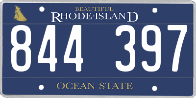 RI license plate 844397