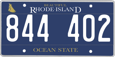 RI license plate 844402
