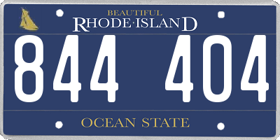 RI license plate 844404
