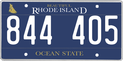 RI license plate 844405