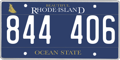 RI license plate 844406