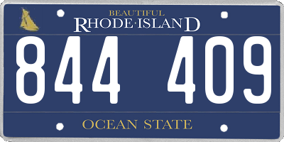 RI license plate 844409