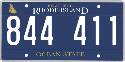 RI license plate 844411