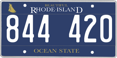 RI license plate 844420