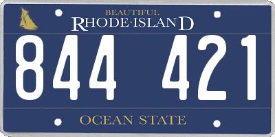 RI license plate 844421