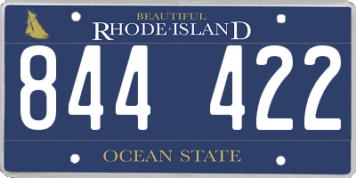 RI license plate 844422
