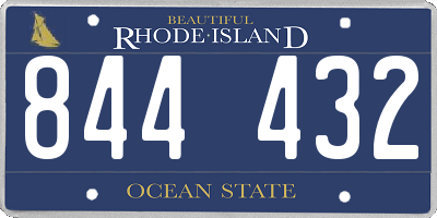 RI license plate 844432