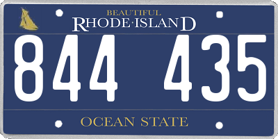RI license plate 844435
