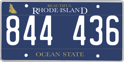 RI license plate 844436