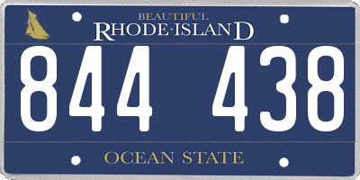RI license plate 844438